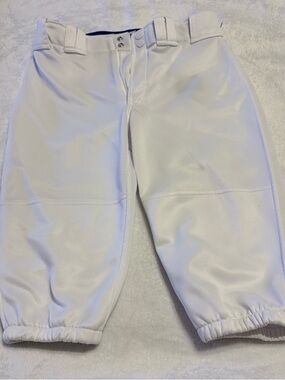 Mizuno White Kids Baseball/Softball Jogger Pants